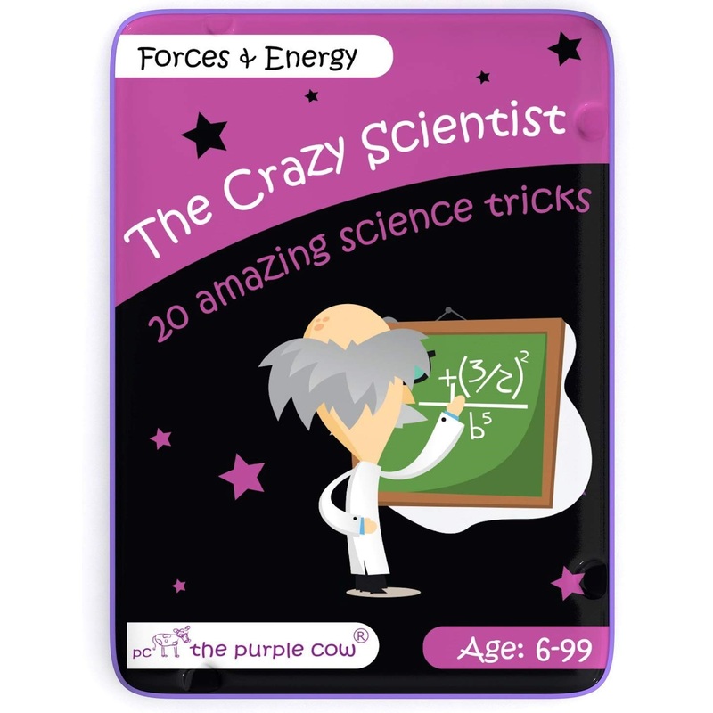 The Purple Cow PC337 Crazy Scientist Science Forces and Energy Card Set, Multiple