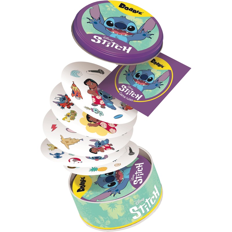 Asmodee | Dobble Disney Lilo and Stitch | Family Card Game | Ages 6+ | 2-8 Players | 15 Minutes Playing Time