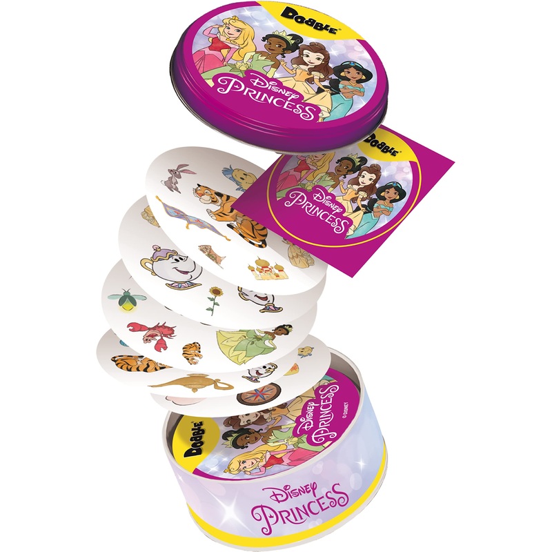 Asmodee | Dobble Disney Princess | Card Game | Ages 4+ | 2-5 Players | 10 Minutes Playing Time