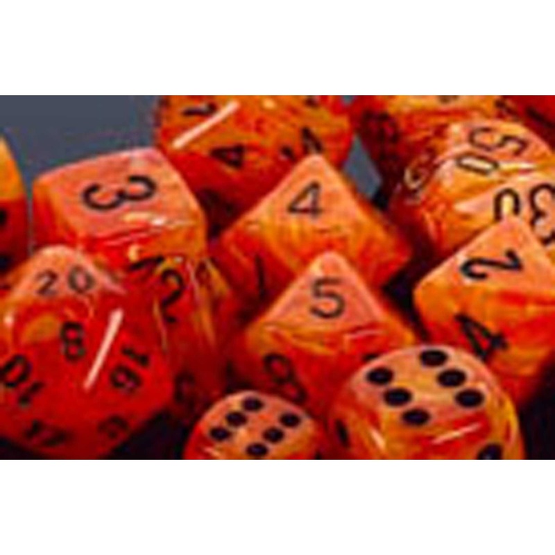 Chessex Says: CHX27433 Set Nuts Vortex: Orange/black (7
