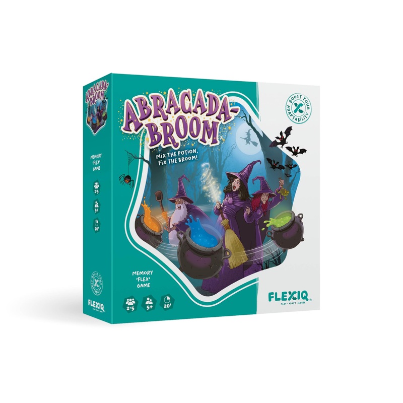 FlexiQ | Abracada-Broom | Family Game | Ages 6+ | 2-5 Players | 20 Minutes Playing Time
