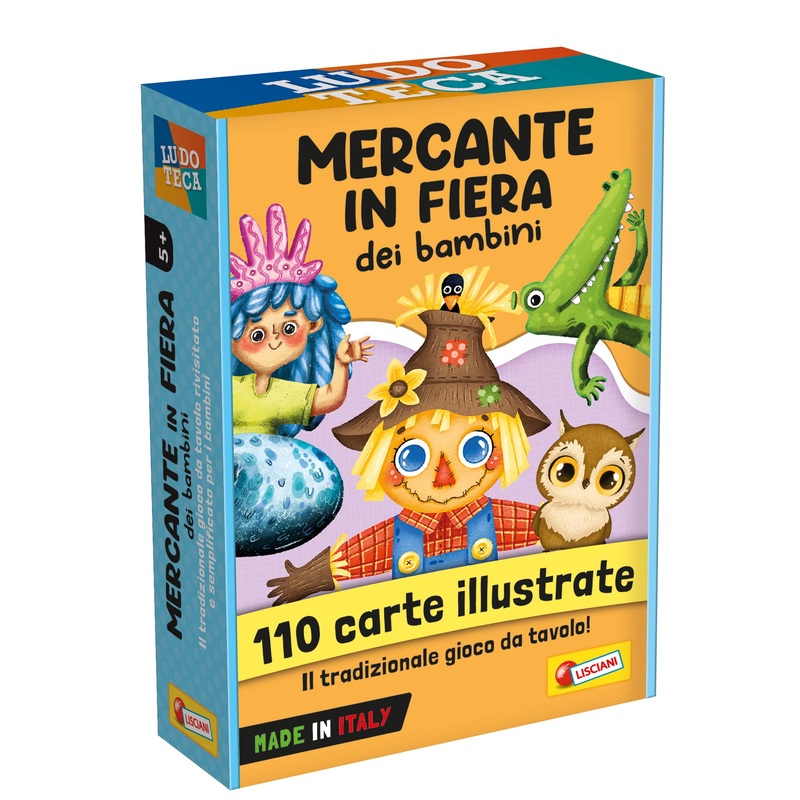 Lisciani Giochi- Game Library Children's Cards Merchant at the Fair, Color, 96695