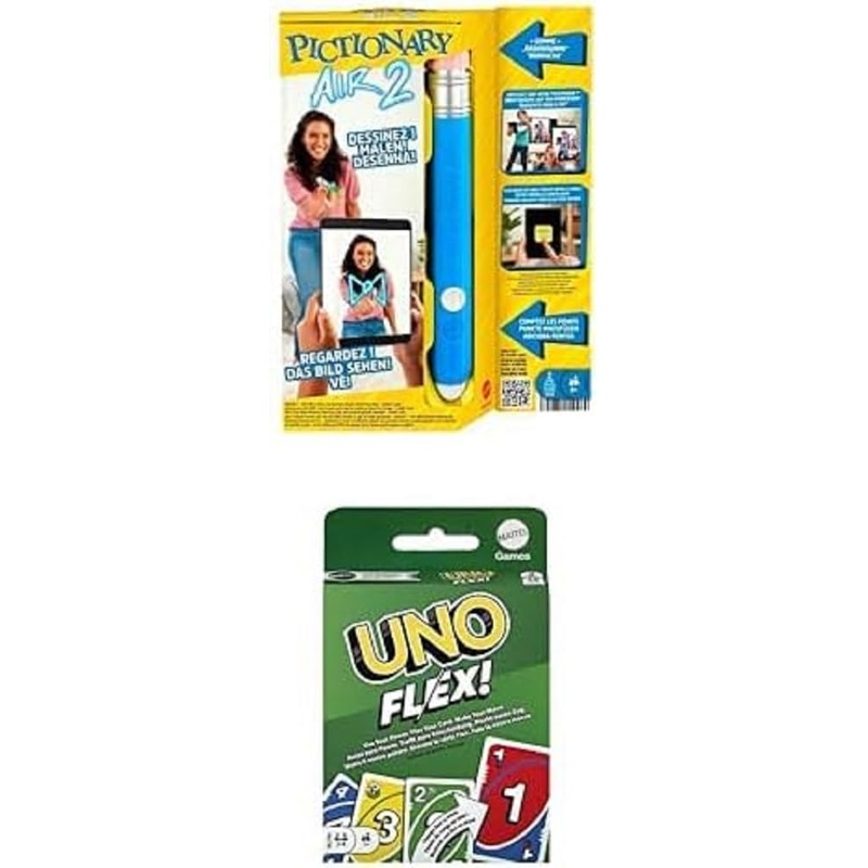 Mattel Games Pictionary Air, ve lo Que dibujas en Pantalla, Juego de Mesa Familiar +7 aos (Mattel HNT74)