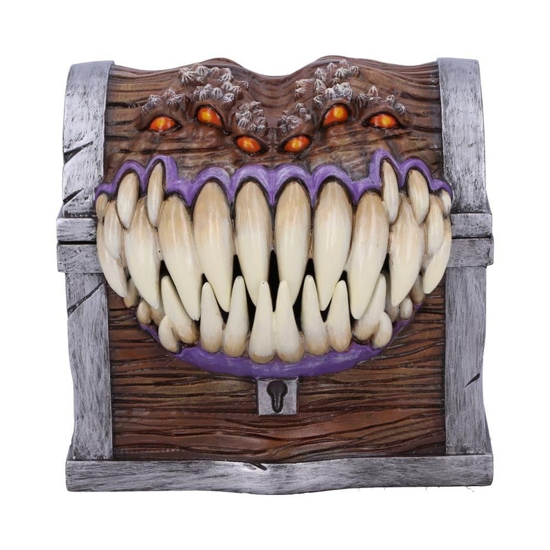 Nemesis Now Dungeons & Dragons Mimic Dice Storage Box, 11.3cm, Resin, Brown, Officially Licensed D&D Merchandise, Mimic Character Dice Box, Cast in the Finest Resin, Expertly Hand-Painted