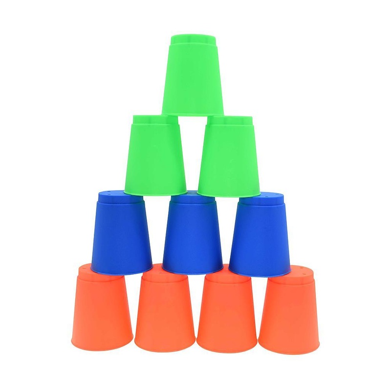 Stacking Cups (Pack of 12) Blue/Green/Orange Blue/Green/Orange