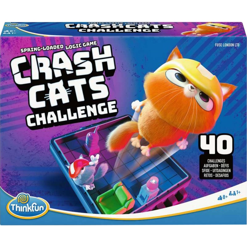 Thinkfun Crash Cats Game Strategy Board Game for Adults and Kids Age 8 Years Up - 1+ Players