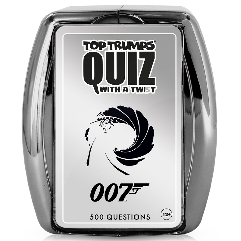 Top Trumps James Bond Quiz Game, 500 questions to test your MI6 knowledge starting with Dr. No, No Time To Die, Casino Royale and You Only Live Twice, makes a great gift for ages 12 plus