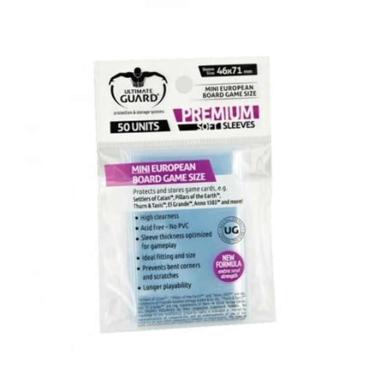 Ultimate Guard Premium Soft Sleeves fr Brettspielkarten Mini European (50