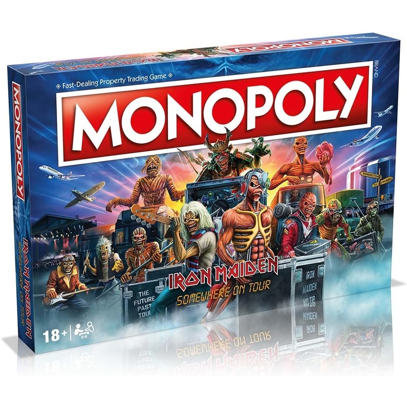 Winning Moves Iron Maiden Monopoly Board Game, Advance to Senjutsu, Nights of Dead, The Book of Souls and trade your way to success, makes great gift for ages 18 plus