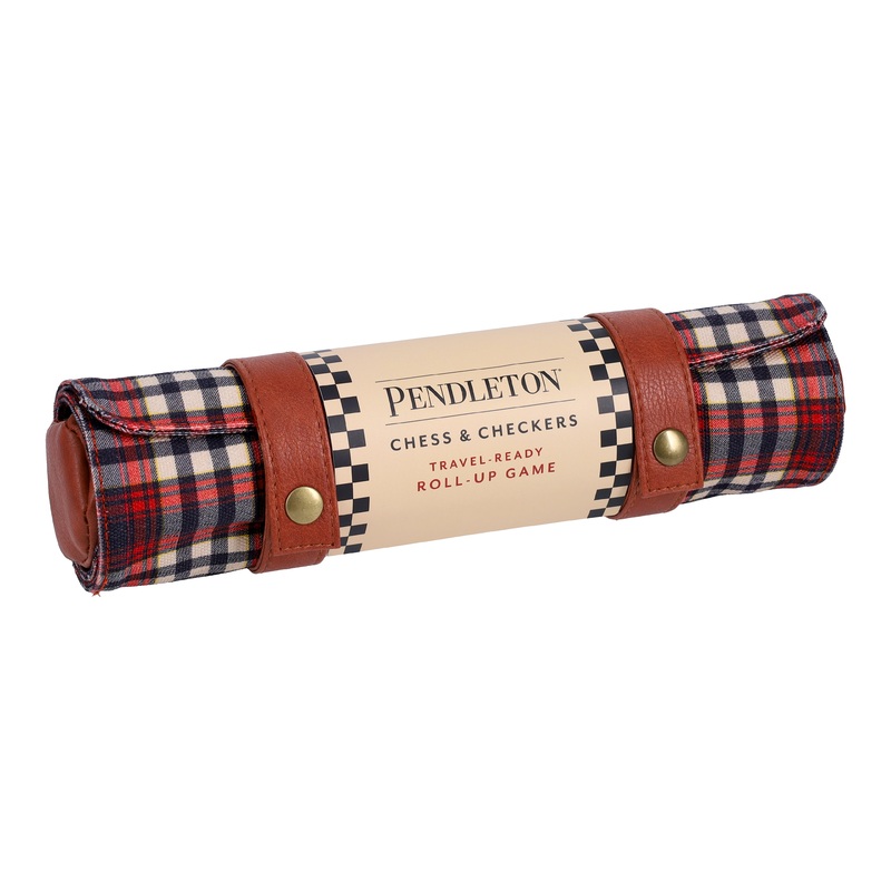 Pendleton Red Black Check Pattern Chess & Checkers