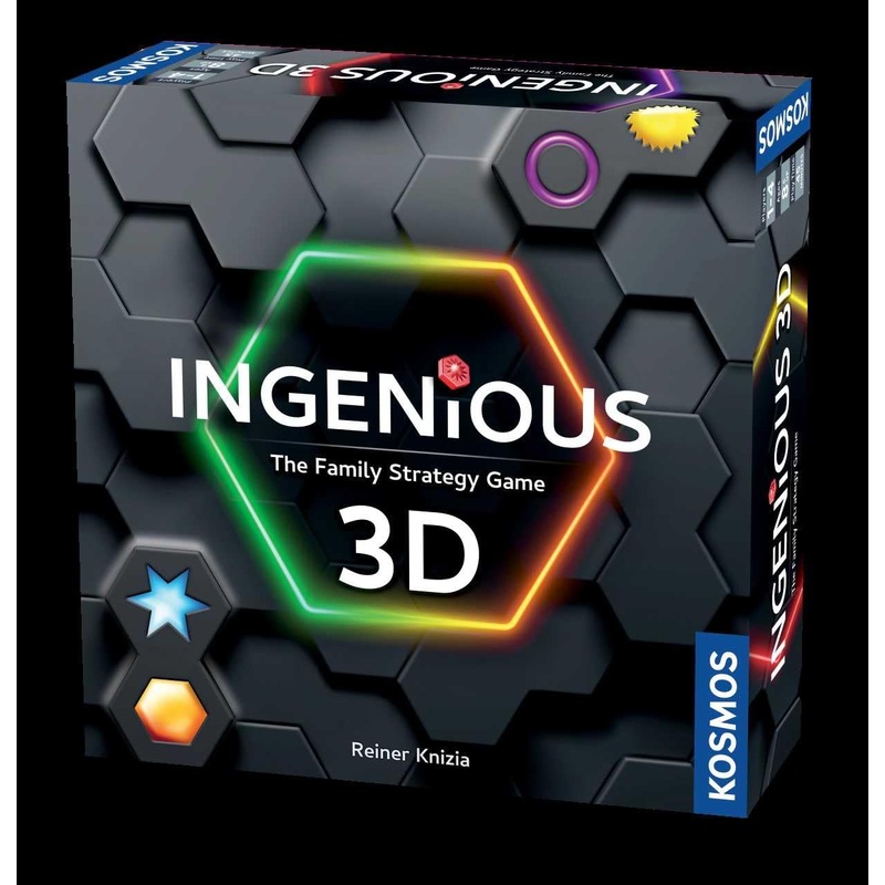 Thames & Kosmos Ingenious 3D: The Family Strategy Game, 3D Tile Placement Game, Board Games for Kids and Adults, For 2 to 4 Players, Age 8+