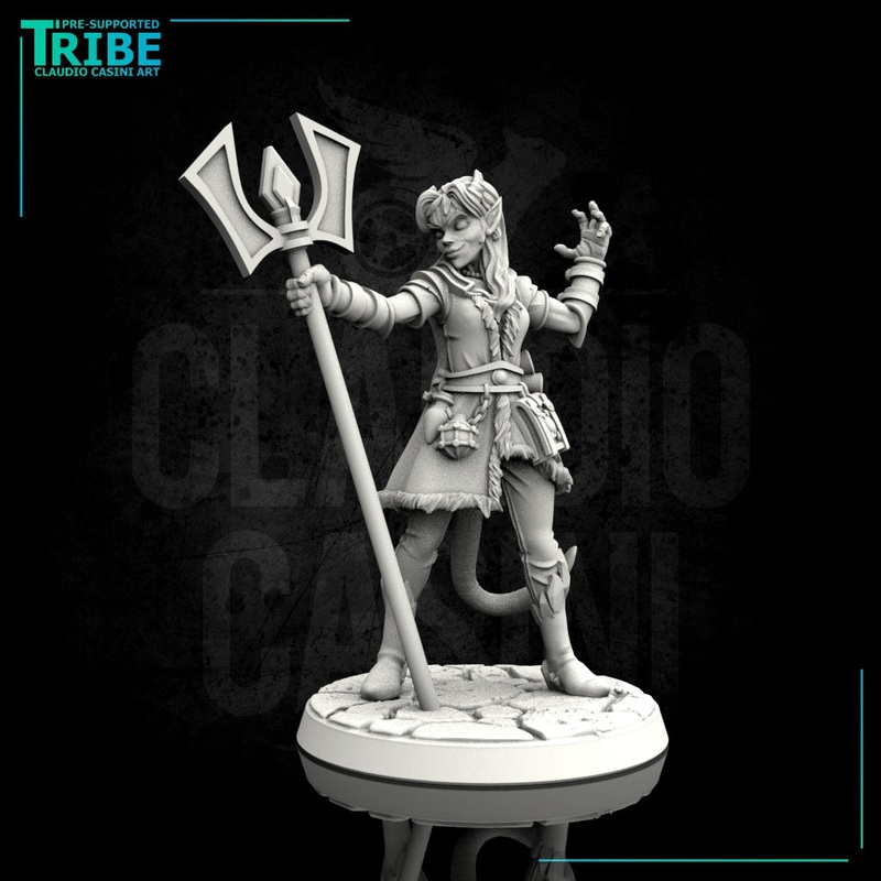 (0063) Female human elf tiefling sorceress with elemental evocation