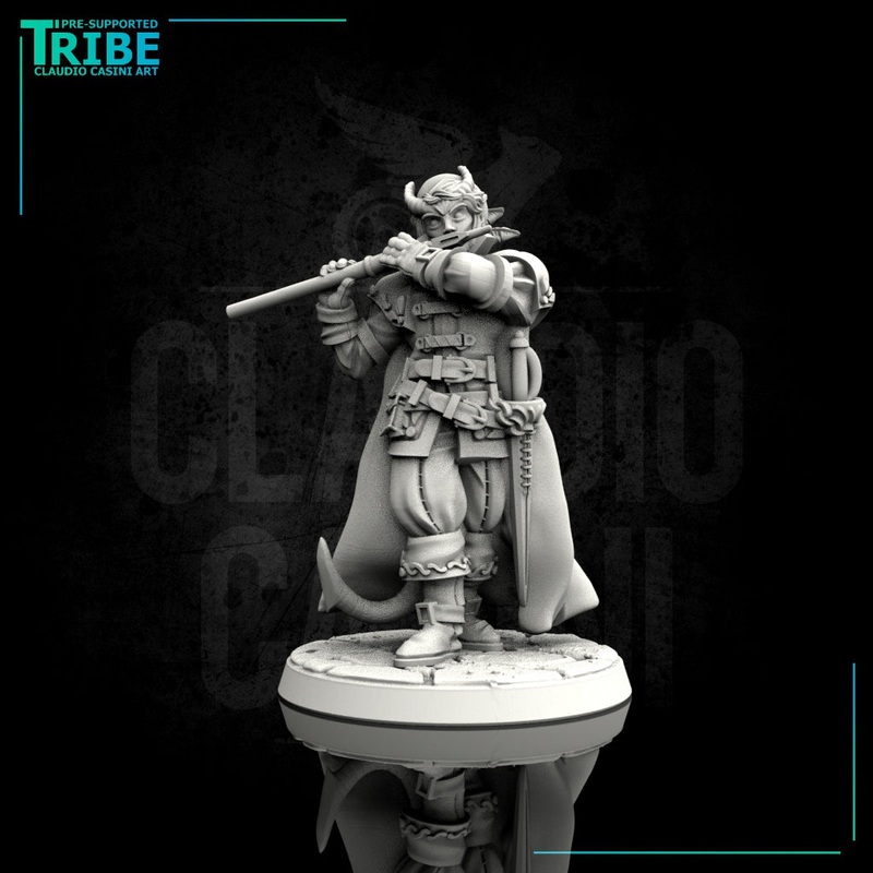 (0073) Male human elf bard with flute
