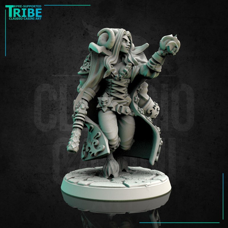 (0139) Female faun satyr saylor pirate commander wizard sorceress with spell and gun