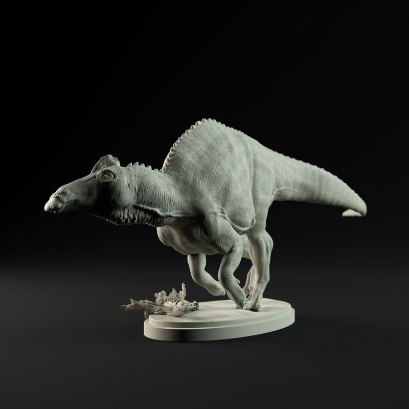 Edmontosaurus running 1-35 scale dinosaur
