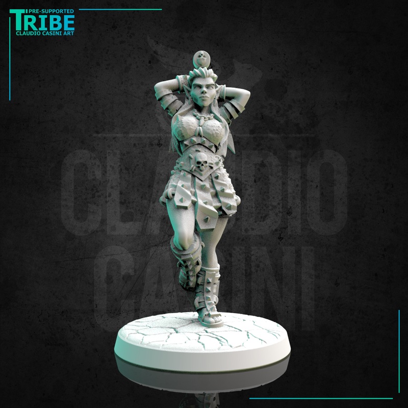 (0153) Female barbarian sexy with a two hands sword