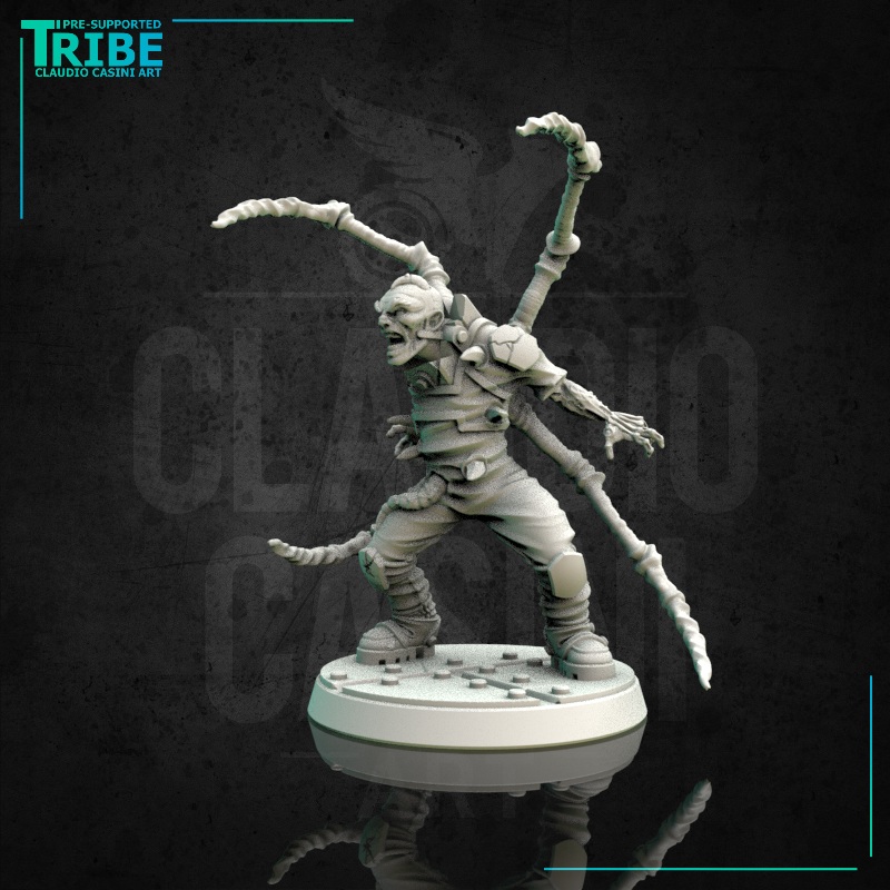 (0155) Male sci-fi mutant undead with a spider legs