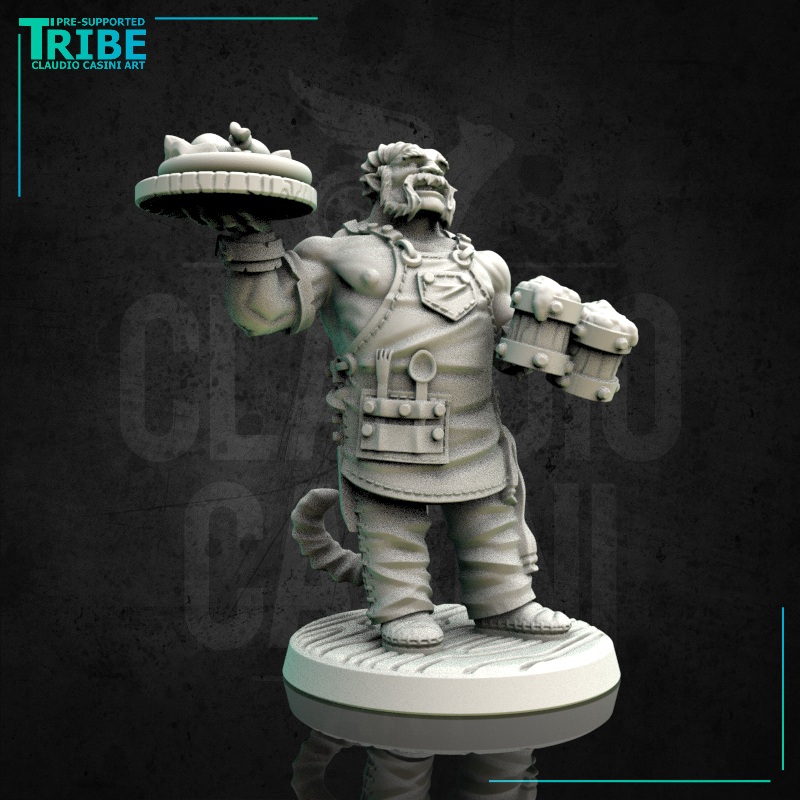 (0160) Male half orc human firbolg tiefling bar man