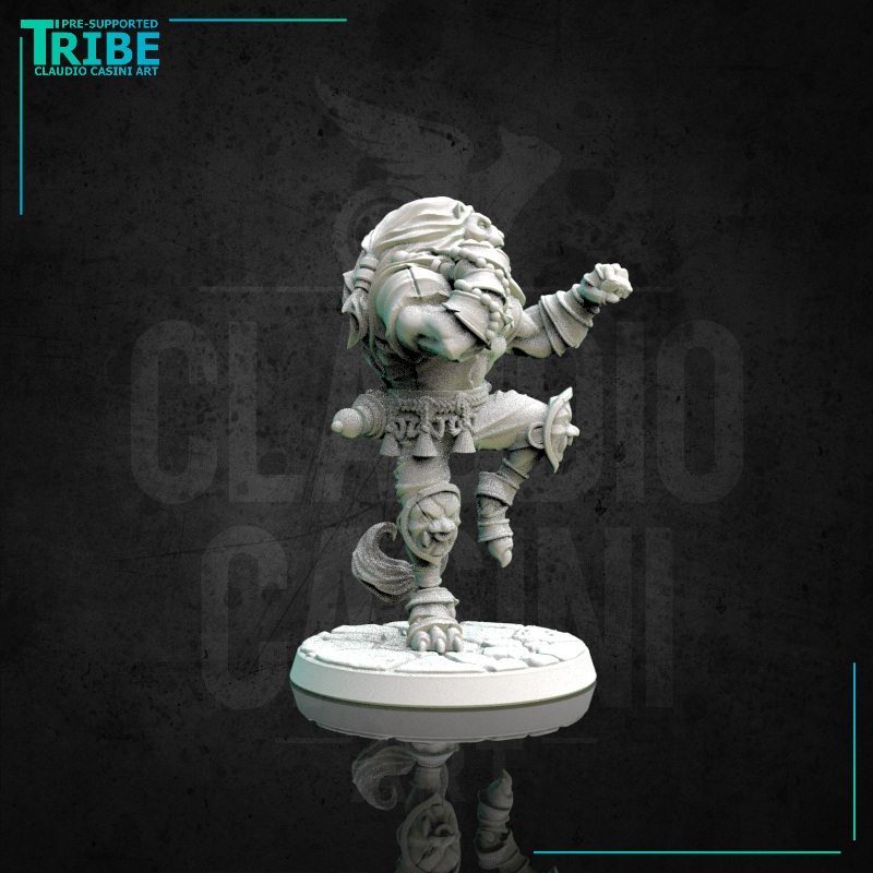 (0163) Male lionfolk lionman rakshasa monk