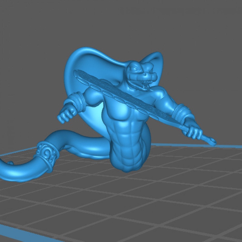 Yuan-Ti / Snake-man Warrior, Pose 2