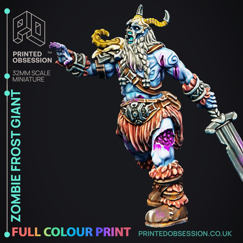 Zombie Frost Giant - Giant - Pre-Coloured - 32mm Scale