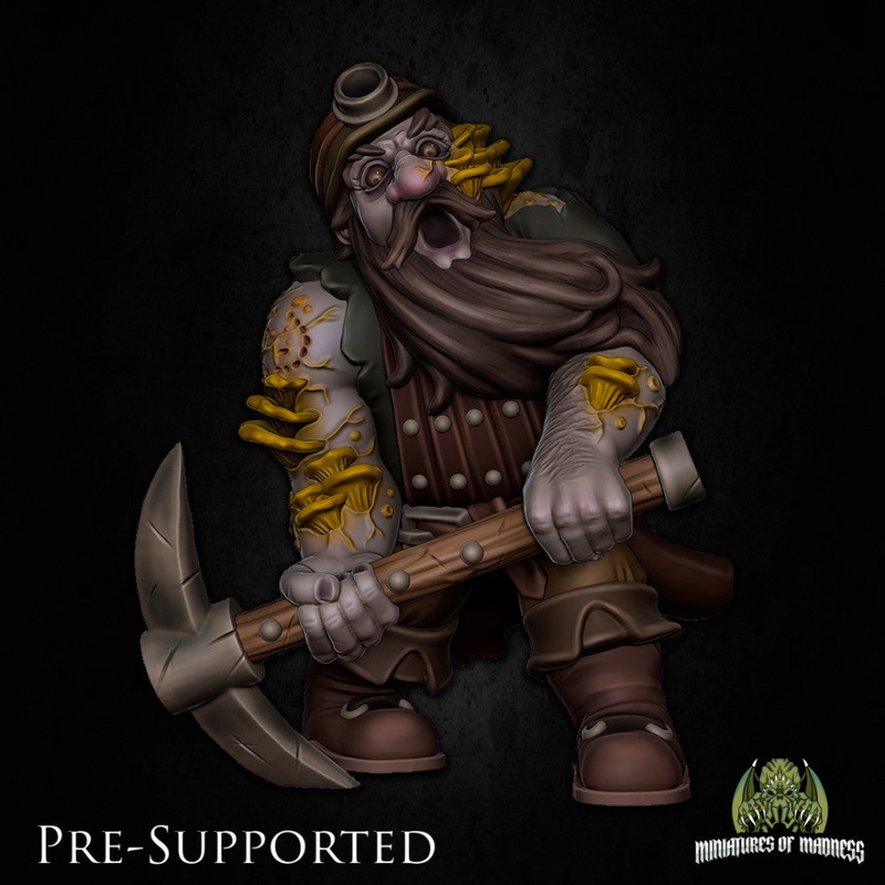 Zombie Miner 3 [PRE-SUPPORTED]  Dwarf Infected