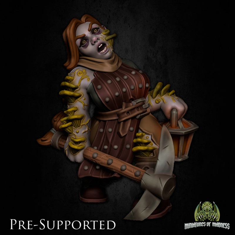Zombie Miner 4 [PRE-SUPPORTED]  Dwarf Infected Female