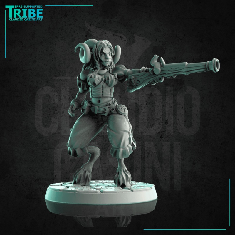 (0197) Female faun satyr pirate