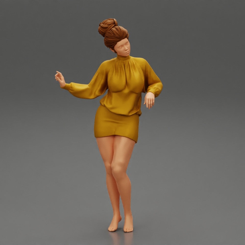 Young Woman In Mini Dress