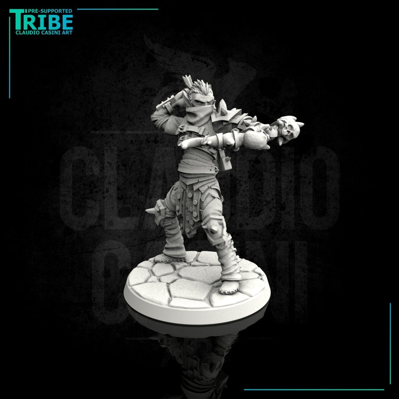 (0011) Male human elf tiefling half-orc ranger barbarian archer