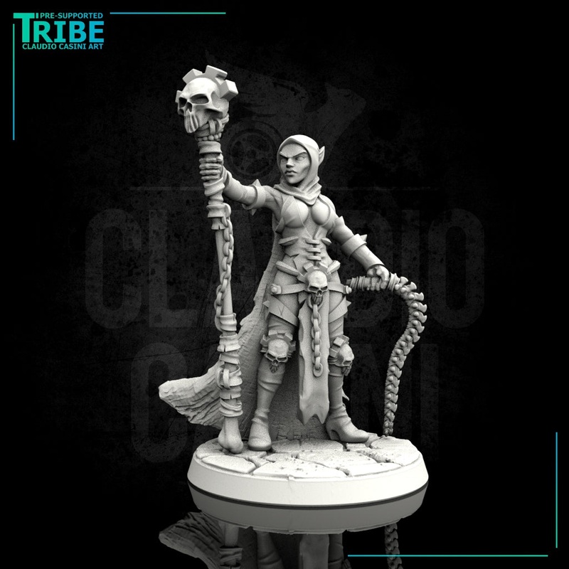 (0026) Female undead human elf tiefling tamer sorceress with whisk