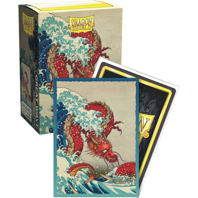 Dragon Shields: (100) Brushed Art - The Great Wave