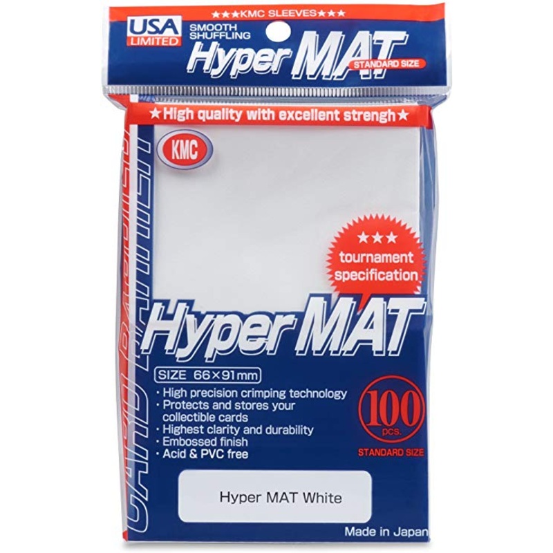 Sleeves: Full Size Hyper Matte White (100) USA Pack