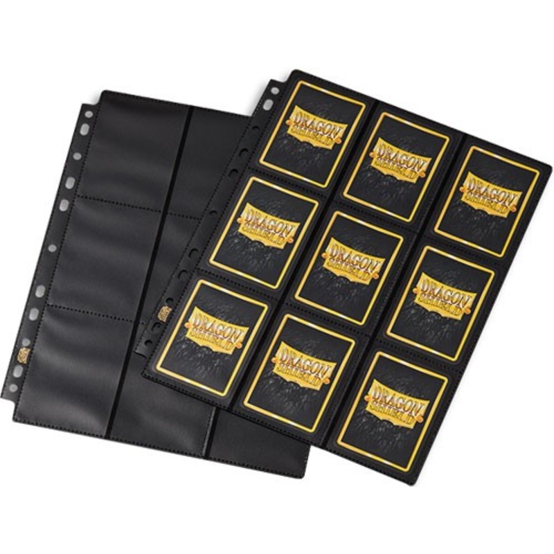 Dragon Shield: (50) 18-Pocket Binder Pages Clear Sideloader Non Glare