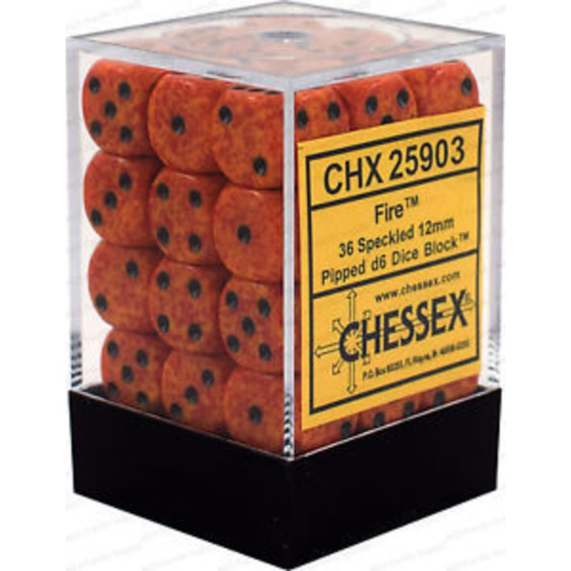 Fire Elemental 12mm D6 Dice Block (36)