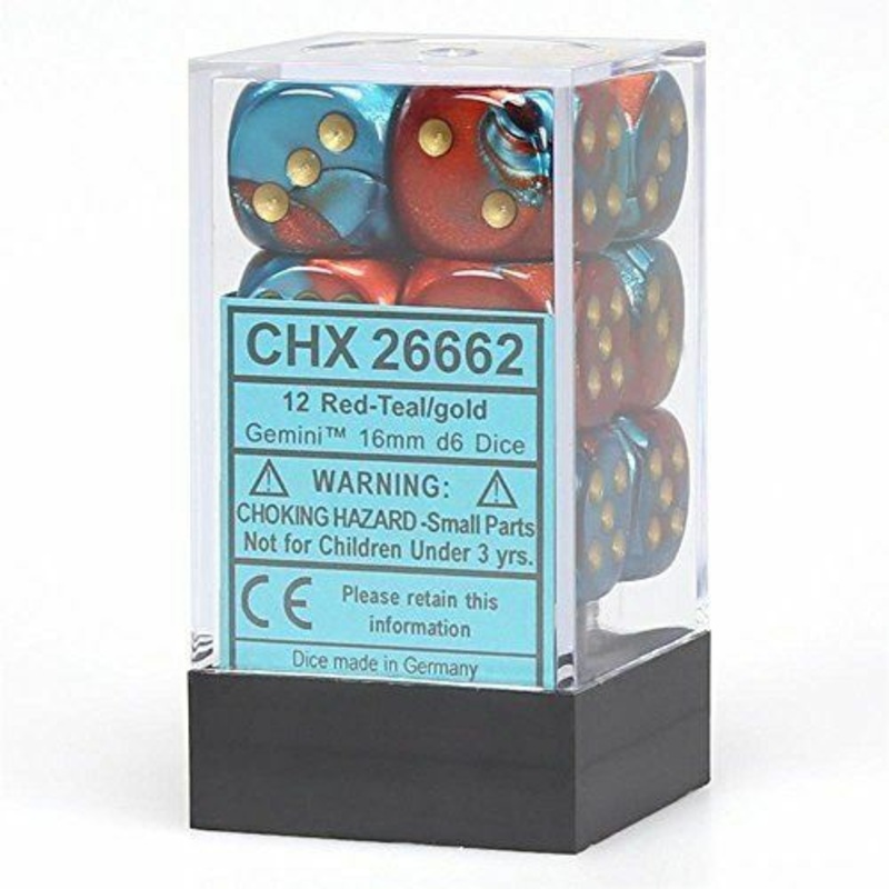 Gemini 7: 16mm D6 Red/Teal/Gold (12)