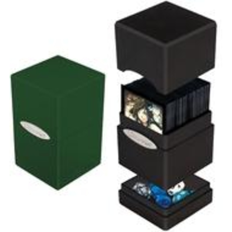 Satin Tower 100+ Deck Box: Forest Green