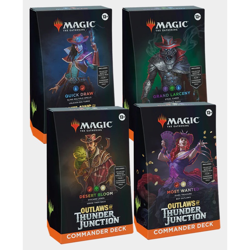 Magic the Gathering CCG: Outlaws of Thunder Junction Commander Deck Carton (4)