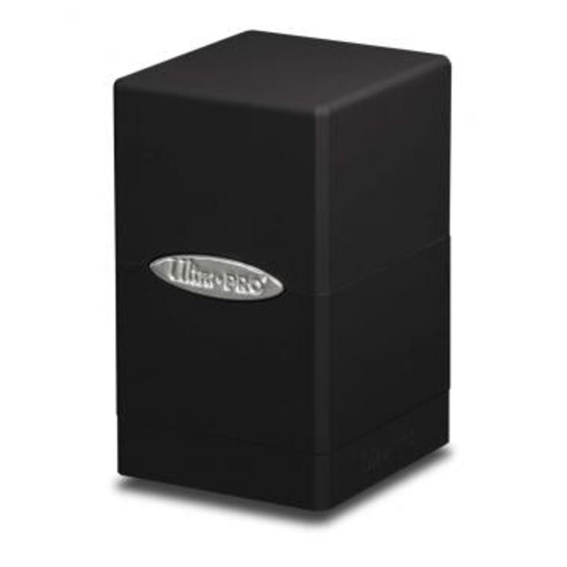 Satin Tower Deck Box: Black