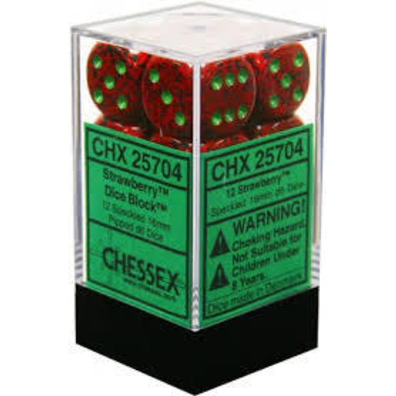 Speckled: 16mm D6 Strawberry (12)