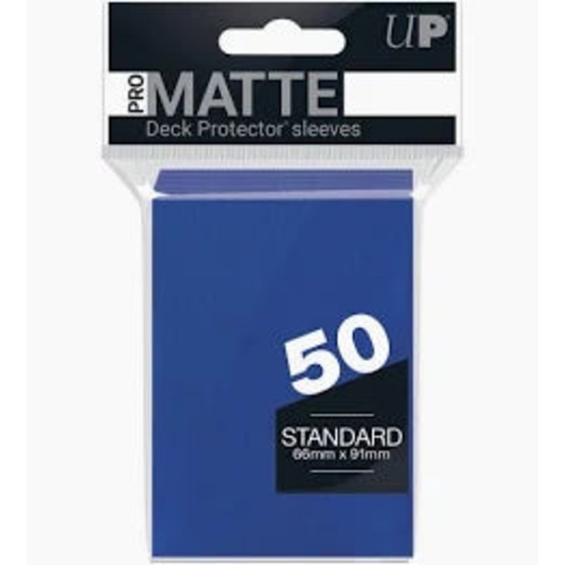 UltraPro Pro-Matte Standard Deck Protector Sleeves - 50ct - Blue Matte