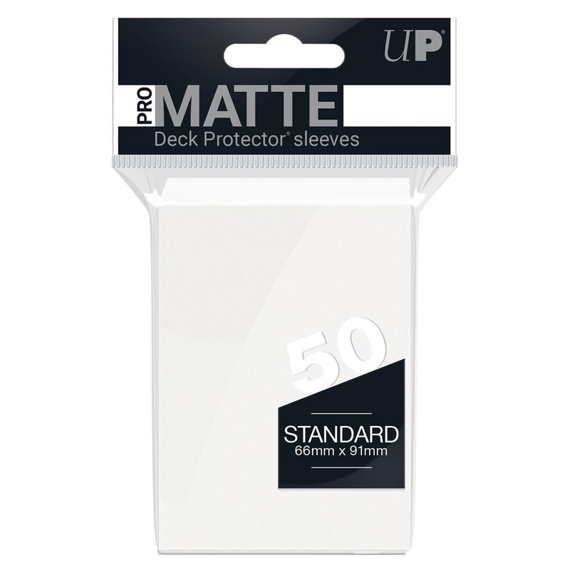 UltraPro Pro-Matte Standard Deck Protector Sleeves - 50ct - White Matte